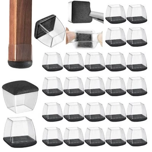 24 Pcs Chair Leg Floor Protectors - Felt Furniture Pads for Hardwood Floors T... - Picture 1 of 6