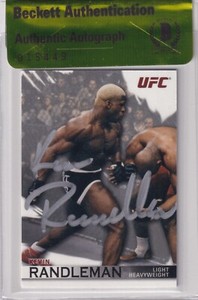 Kevin Randleman Signed 2010 Topps UFC Knockout Card 3 BAS COA Pride FC Autograph