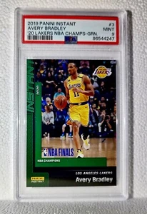 Tarjeta verde Avery Bradley 2020 Panini LA Lakers NBA Champions #3 10/10 PSA 9 como nueva - Imagen 1 de 4