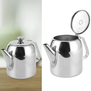 Coffee PotFood Grade Stainless Steel Tea Pot Tea KettleWater Jug Short Spout ... - Picture 1 of 8