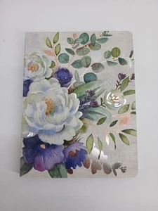 Punch Studio Gold Lavender White Embellished Lined Writing Journal - Picture 1 of 4