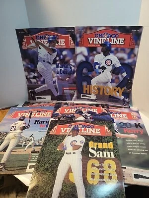 Baseball Chicago Cubs Vine Line Lot Of 8. Including April-October 1998+ Dec97. - Image 1 of 4