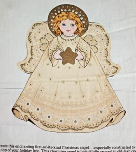 Angel Christmas Tree Topper Figure Fabric Sewing panel - Picture 1 of 12