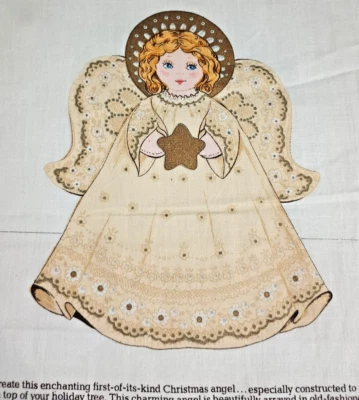 Angel Christmas  Tree Topper Figure  Fabric Sewing panel - Image 1 of 4