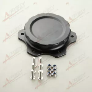 4" inch OD 6 Bolt Billet Aluminum Fuel Cell Cap For JAZ Fuel Cells Black - Picture 1 of 4