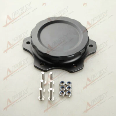 4" inch OD 6 Bolt Billet Aluminum Fuel Cell Cap For JAZ Fuel Cells Black - Image 1 of 4