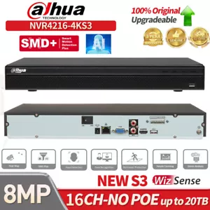 NEW !Dahua NVR 16CH AI Network Video Recorder NVR4216-4KS3 No PoE 2 SATA Up 40TB - Bild 1 von 15