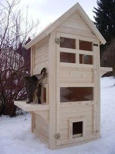 Angebot. Katzenhaus Katzenturm Katzenhöhle Kratzbaum massiv natur - Bild 1 von 4