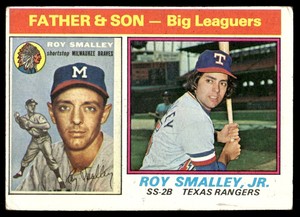 1976 Topps Roy Smalley/Roy Smalley Jr. Milwaukee Braves/Texas Rangers #70