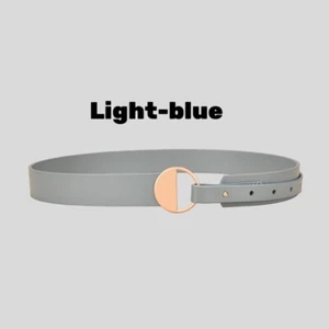 Women Real Leather Waist Belt Fashion Gold Alloy Buckle Dresses Coats Waistband - Picture 1 of 40