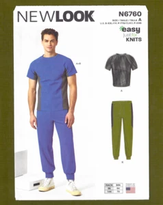 NEW Men's Leisure Wear Sewing Pattern, Top & Pants (Sizes S-XXL) New Look 6760 - Picture 1 of 4