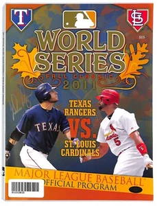 Nolan Ryan Signed 2011 World Series Program Rangers vs Cardinal Ryan Holo 100123 - Picture 1 of 2