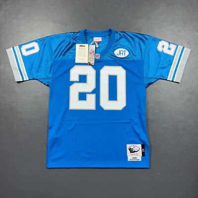 100% 正品 Barry Sanders Mitchell Ness 1991 底特律狮子队球衣 48 XL 码 — 第 1/4 张图片