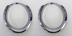 New! 1965 - 1966 Ford Mustang GT EXHAUST RING Chrome Plated Steel Dual Pair - Picture 1 of 9