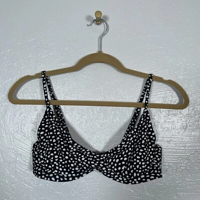 Top de bikini Blackbough para mujer M negro blanco a lunares con aros sin almohadillas nadar playa Foto 1 de 4
