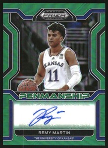 2022-23 Panini Prizm Draft Picks College Penmanship Prizms Green #8 Remy Martin