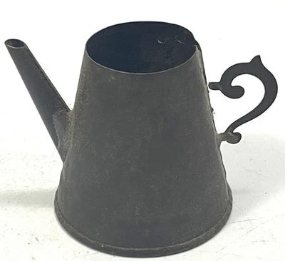 Rare Mini Antique American Tin (Sheet Iron) Teapot, prob.  New England, 1800s - Image 1 of 4