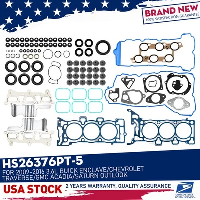 Kit de pernos de junta de cabeza completa HS26376PT-5 para Chevrolet Traverse 2009-2016 Foto 1 de 4