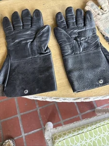 Bikers Gloves Black Leather Size Large - Bild 1 von 5