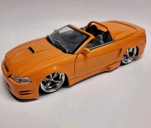 Jada Toys Dub City 2002 Ford Mustang Convertible 1:24 Scale Orange - Picture 1 of 11