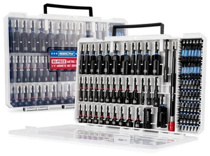 Set dadi a percussione magnetici premium 80 pezzi metrici e SAE con adattatore presa - Foto 1 di 9