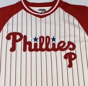Philadelphia Phillies Jersey Gr. Small Stiche Nadelstreifen Pullover bestickt - Bild 1 von 15