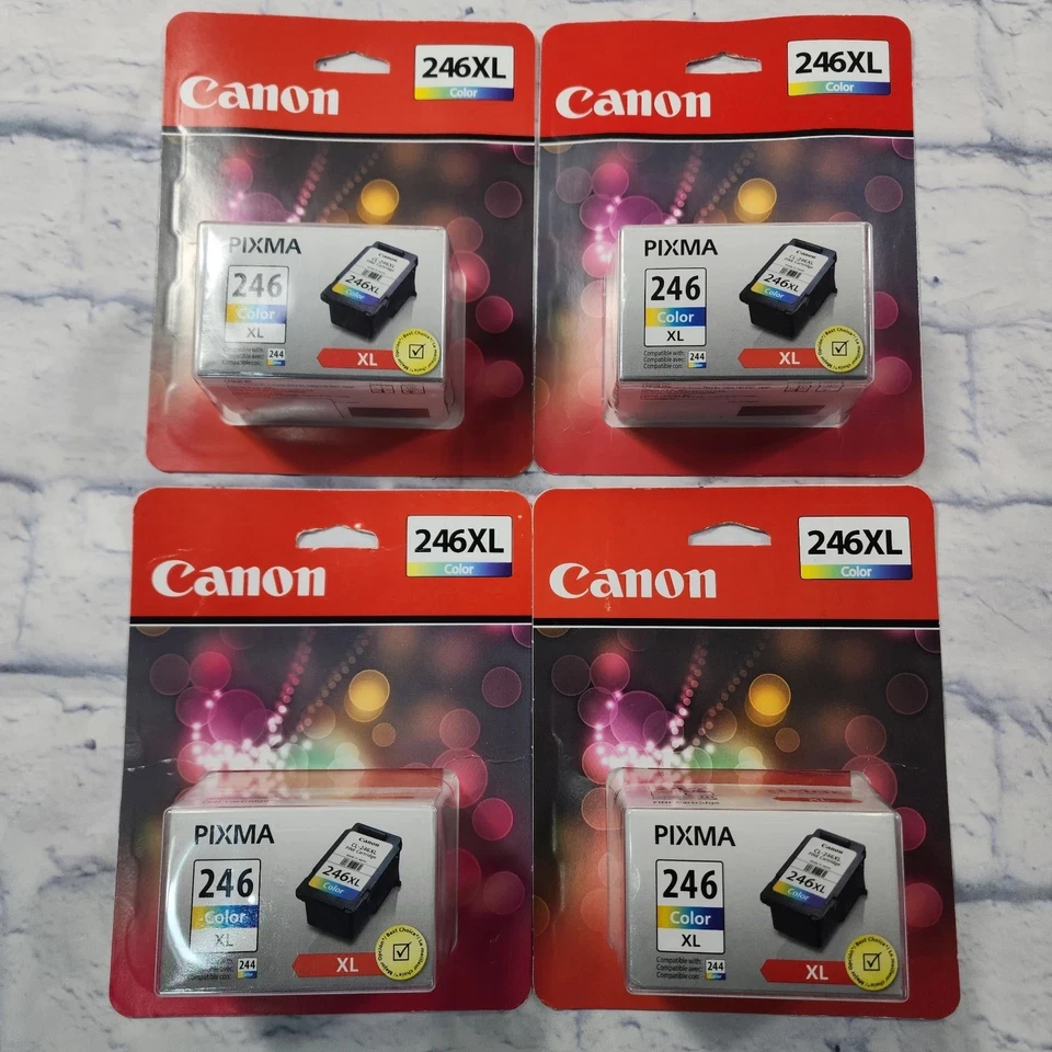 Canon 246XL CL-246XL Tri Color Ink Cartridge Genuine OEM LOT OF 4 - Image 1 of 1