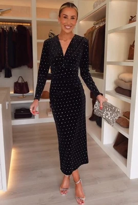 ZARA : Sparkly Velvet Midi Dress : 7969/259 | *UK Buyers No Import Fees* |