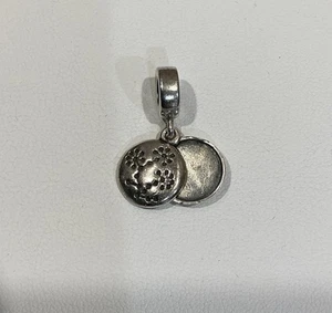 Original Pandora Luzern Blume Brustkrebs Double Dangle Charm #790522 - Bild 1 von 4