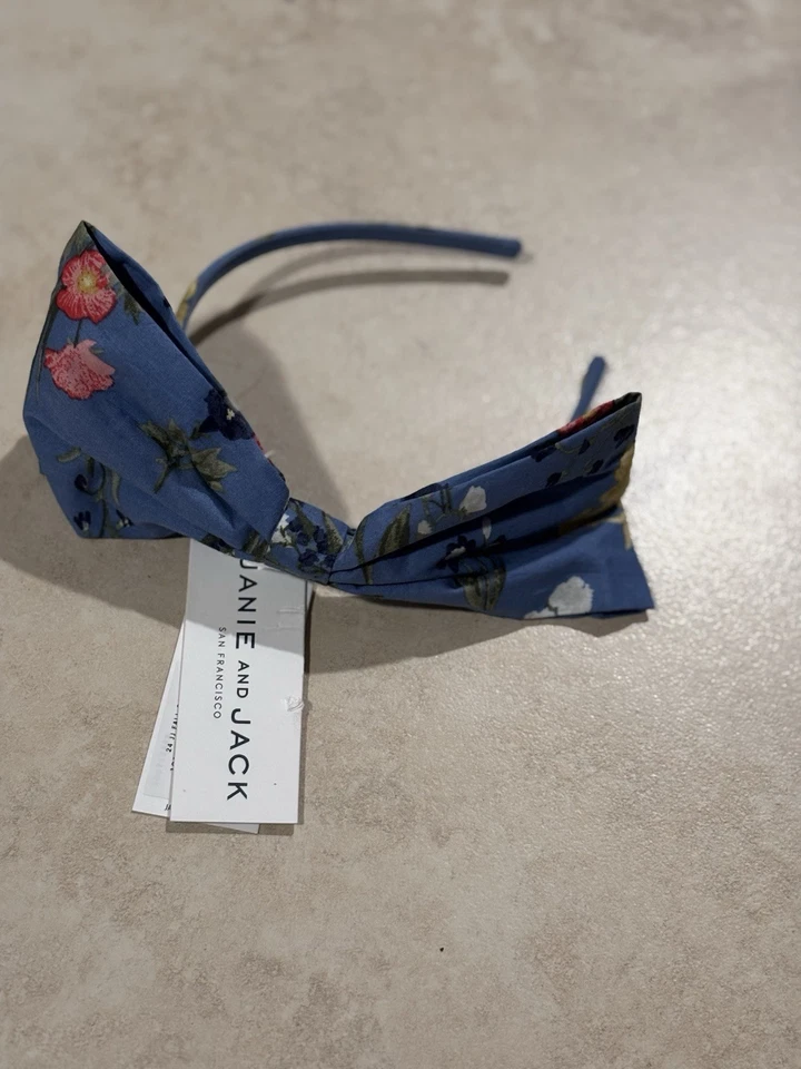 Diadema con lazo de tela floral talla única Janie and Jack nueva con etiquetas para niñas Foto 1 de 1