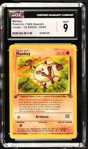 Mankey 55/64 1st Edition Jungle (Spanish) Regular CGC 9 - Picture 1 of 2