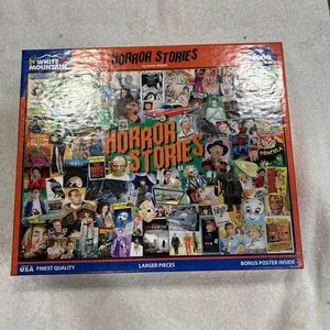White Mountain 1000 Piece Jigsaw Puzzle "Horror Stories" Halloween 24x30” - Picture 1 of 1