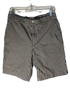 J McLAUGHLIN Mens Gray Gingham Check All Cotton 8” Shorts-Size 32-NEW - Picture 1 of 5