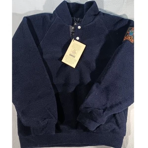 Willis & Geiger Diaplex Wollmischung Pullover Sweater Navy Blau USA Made L - Bild 1 von 7