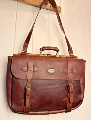 Coronel Littleton - No. 83 Maletín Bolso Libro Mensajero - Cuero Marrón - EE. UU. Foto 1 de 4