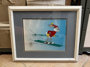 Bugs Bunny Warner Bros. Limited Edition SeriCel Skiing Animation Cel FRAMED - Picture 1 of 11