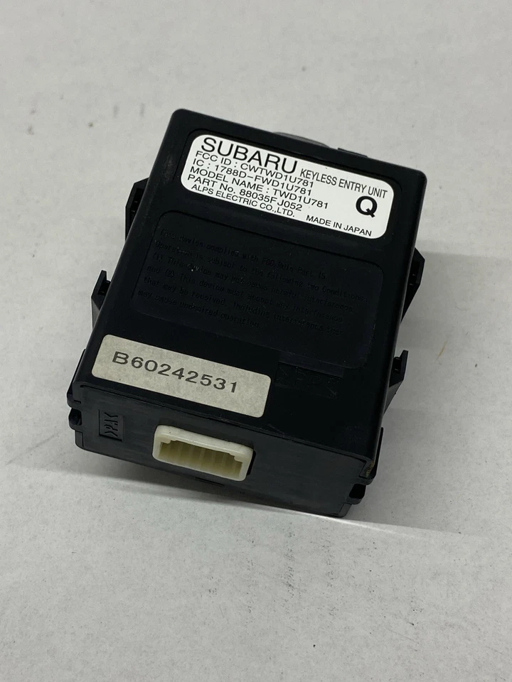 2016 Subaru Impreza Sedan Keyless Entry Control Unit 88035FJ052 - Image 1 of 4