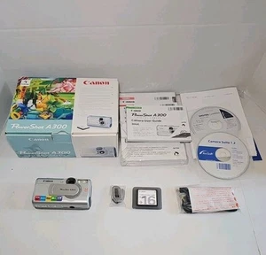 Vintage Canon PowerShot A300 3.2MP, 5.1x Zoom Digital Camera In Box EX Condition - Picture 1 of 5
