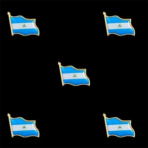 5 Stck. Nicaragua vergoldet Flagge Anstecknadel Abzeichen für Rucksäcke Brosche Schmuck - Bild 1 von 12