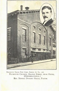 Brooklyn Eagle Plymouth Church arancione Near Hicks INUTILIZZATO 1905 NYC - Foto 1 di 2