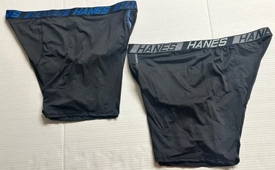 "2 pares de calzoncillos boxer Hanes X-Temp Total Support Pouch 2XL 40-42"" negros/grises, nuevos sin etiquetas" Foto 1 de 4
