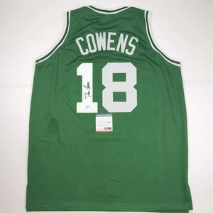 Autographed/Signed DAVE COWENS Boston Green Basketball Jersey PSA/DNA COA Auto - Picture 1 of 4