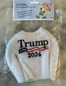 NUOVO Donald Trump elfo sullo scaffale MAGA camicia repubblicano bottiglia di vino topper regalo - Foto 1 di 4