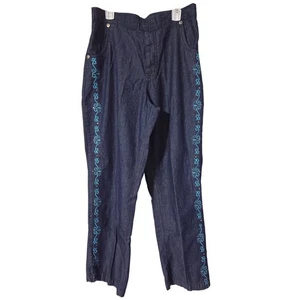 American Sweetheart Damen Jeans blau bestickt Denim Hose 8P Petite - Bild 1 von 3