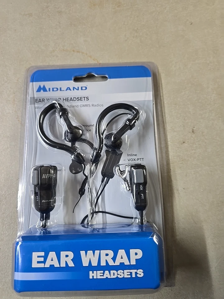 Midland Two Way Radio AVP-H4 Black Ear-Hook Headsets - Brand New Sealed!!!! - Image 1 of 1