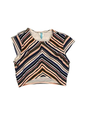 2016 Swimwear Crop Top With Cap Sleeve Size XS Built In Cups - Image 1 of 2