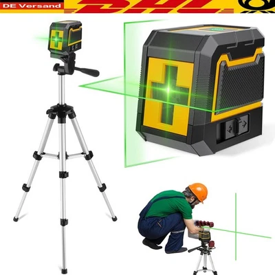Kreuzlinienlaser Selbstnivellierenden Level mit horizontalem und vertikalem Grün - Bild 1 von 4