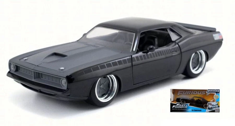 PLYMOUTH BARRACUDA 1970 FAST & FURIOUS 7 BLACK 1:24 - Immagine 1 di 1