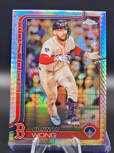 2025 Topps Chrome #10 Connor Wong Prism Refractor Parallel Boston Red Sox - Picture 1 of 2
