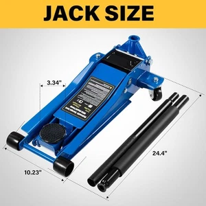 3 Ton Heavy Duty Steel Hydraulic Floor Jack for Truck Trailer Car Blue - Picture 1 of 5